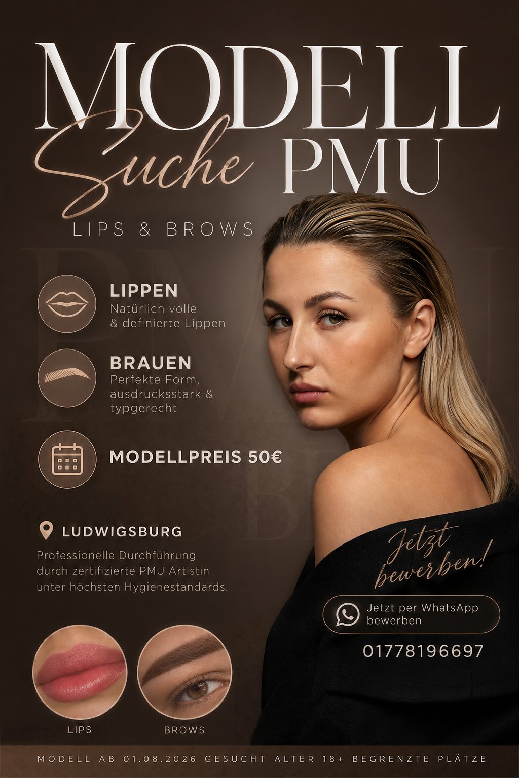 Permanent Make-up bei Patrizia Sanfedele – Modellsuche für Lippen & Brauen in Ludwigsburg